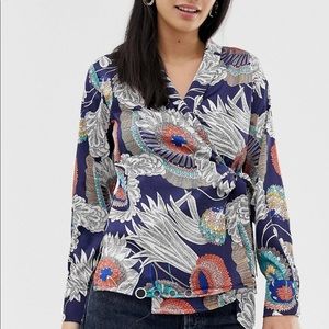 Wrap front blouse NEW